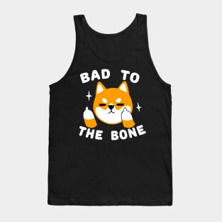 Bad to the bone - Shiba Inu Dog - Funny Cute Animal Tank Top